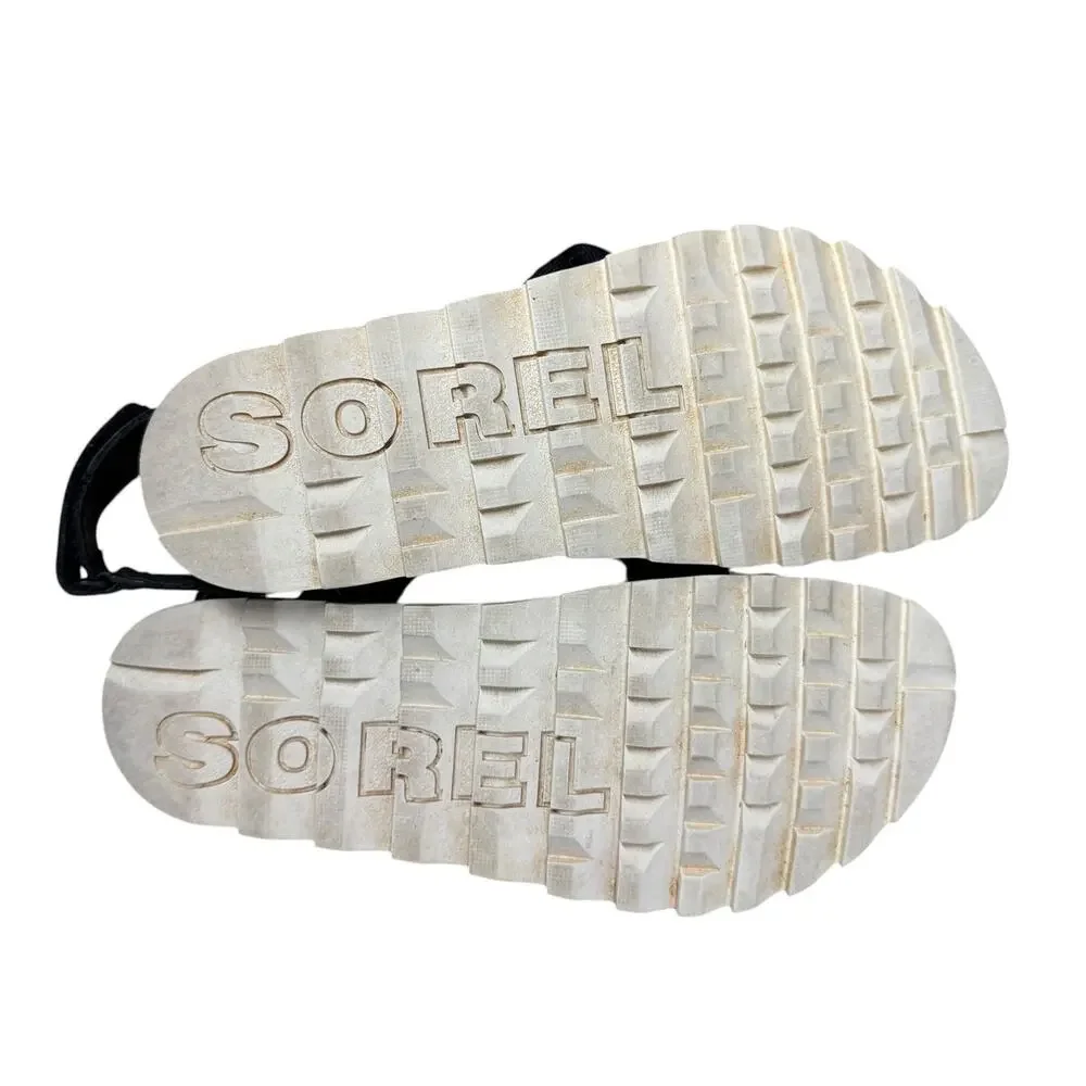 Sorel Women’s Size 7 Black Strappy Ankle Strap Sandals NL4095-010